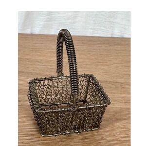 Miniature Wire Basket Easter Shopping Garden Cottagecore Farmhouse